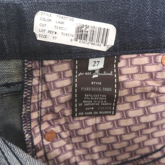 7 FOR ALL MANKIND Dojo Crop Jeans Size 27 NWT - Picture 5 of 6